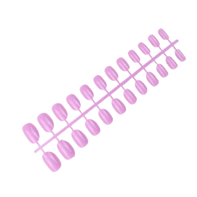 24x Solid Small Round Head Coffin False Nails Removable Neat DIY Exquisite Personality for Manicure Lovers Type21