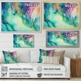 thumbnail image 4 of Designart "Liquid Ink In Teal And Purple Borealis" Aurora Borealis Floater Framed Canvas Art Print, 4 of 5