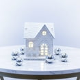 thumbnail image 4 of karymi LED Lighted Wooden Christmas Village Set 3 Houses European Style with Faux Snow for Tabletop Mantel Shelf Desktop Winter Decor Christmas Outdoor Decorations Gift Ideas Gift Ideas, 4 of 5