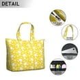 thumbnail image 3 of Weekender Bag with Cute Lemon Floral Patterns Large Capacity Travel Tote Bag Lightweight with Fresh Yellow Fruit Prints Retro Summer Aesthetic, 3 of 5