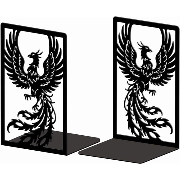 Metal Bookends for Shelves Modern Decorative Heavy Duty Study Book Ends for Office Desk Shelf Room 5.3"x4.3"x7.9" Cast Iron