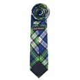 thumbnail image 4 of Jacob Alexander Men's Royal Tartans Plaid Dress Gordon Regular Length Neck Tie - Green White, 4 of 7