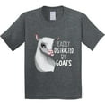 thumbnail image 3 of Inktastic Easily Distracted by Goats Cute Goat Youth T-Shirt, 3 of 5