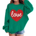 thumbnail image 6 of Coerni Oversized Sweatshirts for Girls Cotton Crewneck Long Sleeve Pullover Cute Heart Graphic Shirts Athletic Warm Trendy Clothes, 6 of 6