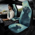 thumbnail image 2 of Xoenoiee Dachshund Starry Night Print Car Seat Cover Full Set, PU Leather Front Seat Covers Universal Seat Belt Pads Waterproof Armrest Cover, 5 Piece Auto Accessories for Cars, SUVs, Trucks, 2 of 7