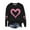 #152 Black, variant on Felirenzacia 5XL Women’s Valentine Hoodie, Sweet Heart Print Long Sleeve Casual Holiday Top, Pink,S