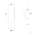 thumbnail image 6 of WAC Lighting Roland 5" 2-Light LED 3000K Aluminum Wall Sconce in Black, 6 of 6
