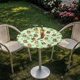 thumbnail image 3 of SEANATIVE Cocktail Table Top Cover Set of 2 Lightweight Small Tablecloth Stretch Round Table Topper Cap Covers for Banquets 24 Inch, St. Patrick's Day Clover Leaf Hat Dog Green, 3 of 7