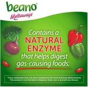 Beano Meltaways, Gas Prevention & Digestive Enzyme Supplement, Strawberry Flavor, 15 Count - 6 Pack