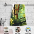 thumbnail image 6 of Cartoon Trains Trees Hand Towel Absorbent Bath Towels for Bathroom Sports Gym 28" x 14" Set of 2, 6 of 8