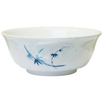 Excellante Blue Bamboo Melamine Dinnerware Collection 32 Oz, 6 7/8" Swirl Bowl, Comes in Dozen