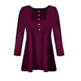 thumbnail image 4 of SEAOPEN Velvet Tops for Women Pleated Button Dwon Dressy Casual Loose Blouse Tops for Holiday Party Hot Pink,M, 4 of 4