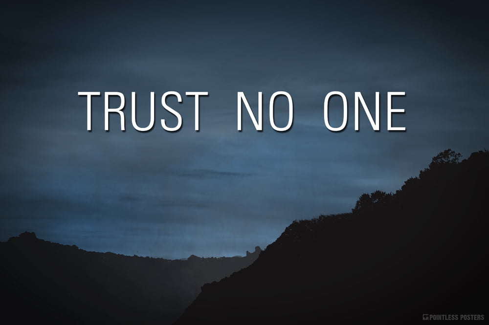 Trust No One Poster by Pointless Posters - Walmart.com
