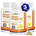 thumbnail image 1 of BergaMet Suplemento de bergamota cítrica, extracto 170:1, 1200 mg por porción, 80% polifenoles, suplemento de bergamota cítrica italiana para colesterol alto, 180 cápsulas, 3 meses, fabricado en los E, 1 of 5