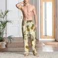 thumbnail image 5 of Vsdgher Monkeys and Pinealpples Print Mens Pajama Pants Sleep & Lounge Pants, PJ Bottoms With elastic waistb and Pockets, 5 of 5