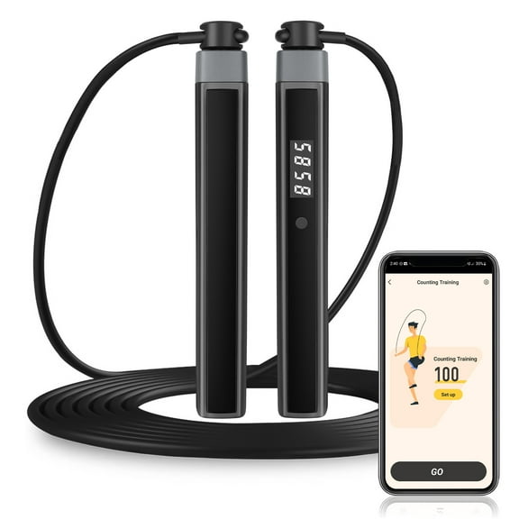 CELECTIGO Smart Jump Rope, Adjustable Fitness Skipping Rope with App Tracker for Cardio Workout Exercising Home Gym & Cross-fit Training