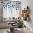 thumbnail image 5 of Blue Roses Kitchen Curtains 63 Inch Length, Spring Floral Elegant Pastoral Flowers Botanical Tiers Curtains for Living Room Berdoom, Light Filtering Drapes Window Treatment 2 Panels 42"Wx63"L, 5 of 8