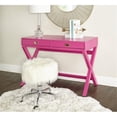 thumbnail image 3 of Riverbay Furniture Raspberry Pink Writing Desk Rectangular, 3 of 3
