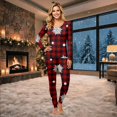 thumbnail image 4 of Lvotionpl Match Family Christmas Pjs, Matching Christmas Pajamas Long Sleeve Top & Pants Set Matching Holiday Family Pajama Xmas Sets, 4 of 6