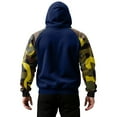 thumbnail image 5 of Men’s Pullover Hoodie with Camouflage Print Long Sleeve Drawstring Hooded Sweatshirt Casual Loose Fit Kangaroo Pocket Dark Blue L, 5 of 5