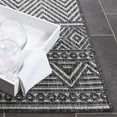 thumbnail image 3 of SAFAVIEH Beach House Jolanta Geometric Indoor/Outdoor Area Rug, Charcoal/Gray, 5'3" x 7'6", 3 of 13