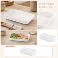 thumbnail image 5 of 1-Piece Melamine Tray, 9X7X1.5 Inch Individual Serving Platter, Outdoor Serving Buffet Tray, Kitchen Prep Tray, Microwavable Oven Safe White Shallow Small Tray for Catering, Snack, 5 of 9