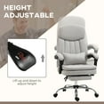 thumbnail image 4 of Vinsetto Microfibre Executive Massage Office Chair, Swivel Computer Desk Chair, Heated Reclining Computer Chair with Lumbar Support Pillow, Light Gray, 4 of 5