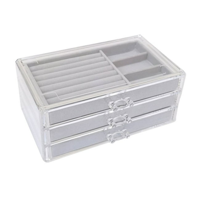 Jewelry Organizer Divided Box Large Capacity Jewelry Boxes for Necklace Stud Earrings Ring