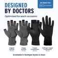 thumbnail image 5 of Dr. Frederick's Original Arthritis Compression Gloves, Fingerless, Gray, Large, 5 of 9