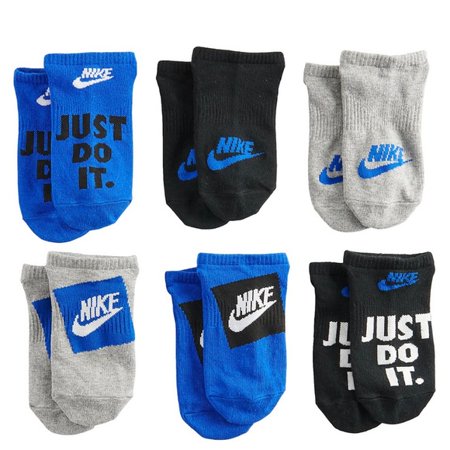 

Boys Nike 6-pack Lightweight No-Show Socks Blue Youth 3Y-5Y 7-8.5 Small
