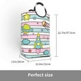 thumbnail image 3 of Wukai Space Doodle Laundry Basket, Laundry Hamper, Dirty Clothes Hamper for Laundry,Waterproof Pe Coating,Bathroom Set,Toy Bin, 3 of 6