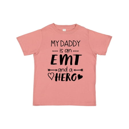 

Inktastic My Daddy is an EMT and a Hero Gift Toddler Boy or Toddler Girl T-Shirt
