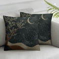 thumbnail image 3 of Acheng Moon Mountains Decorative Pillowcase Throw Pillow Cover,Throw Pillows, Desert for Sofa Bed Room Home Bedroom Decor,Set of 2 White(Two Size Print) 22x22in, 3 of 7