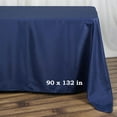 thumbnail image 2 of BalsaCircle 90" x 132" Polyester Rectangular Tablecloth Navy Blue, 2 of 6