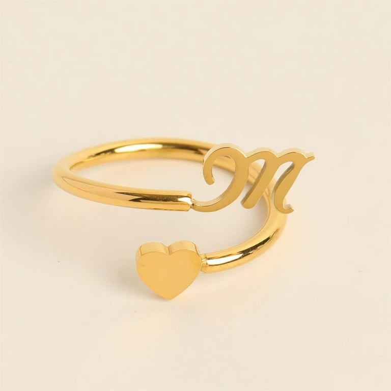 Alphabet rings deals gold