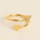 thumbnail image 2 of Xihbxyly Anillos de Inicial de Oro, Anillo Apilable con Letra Abierta, Joyería Ajustable con Alfabeto, Regalos Personalizados Únicos, Accesorio de Moda para Mujer, Perfecto para Mamá o Novia., 2 of 3