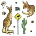 thumbnail image 1 of Cohas Removable Vinyl Wall Decals for Baby Nursery or School, Outback Theme, Medium Kangaroos, 1 of 3