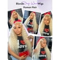 thumbnail image 7 of 22 Inch Blonde Wig Human Hair 613 13x4 Lace Front Wig Human Hair 613 Deep Wave HD Lace Front Wigs 200% Density Pre Plucked With Baby Hair for Women, 7 of 7