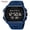 Blue, variant on Digital Watch for Men, Rectangle Sport Watch with World Time and Display, Stopwatch Alarm Date Countdown