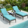 thumbnail image 2 of Aoodor Outdoor Lounger Cushion 72''L x 21''W x 3"H Chair Seat Cushion - Set of 2, 2 of 8