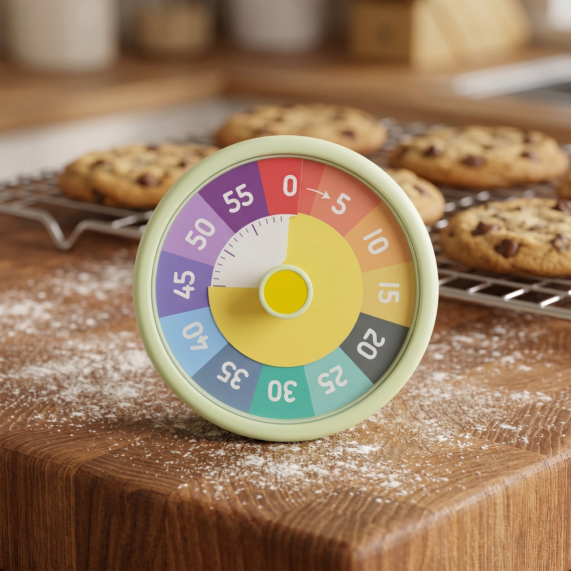 Unique Bargains 60 Minute Kitchen Digital Visual Timer Green-A