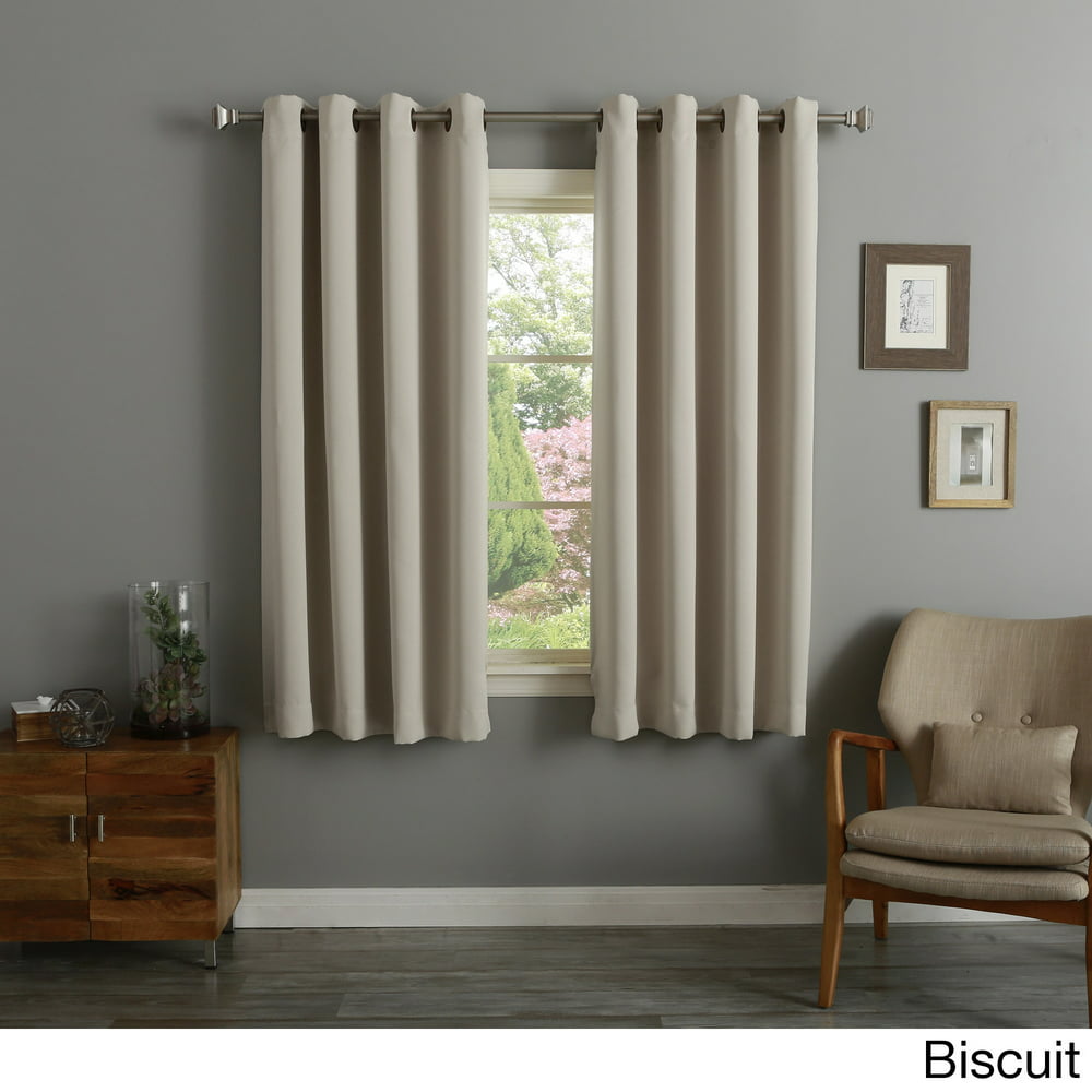 Aurora Home 54 Inch Thermal Insulated Blackout Curtain Panel Pair - 52