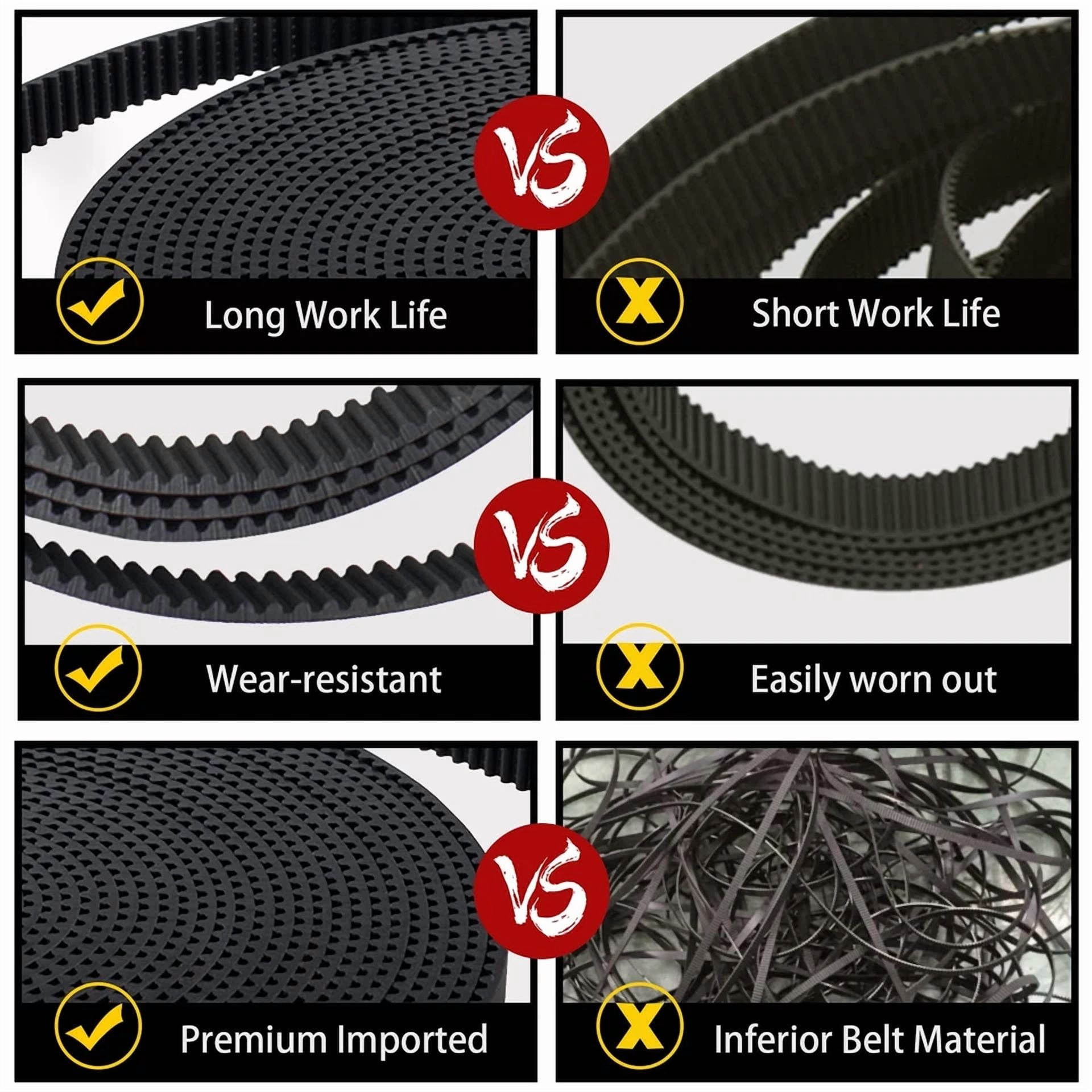 BUTTERFLY- 2000Mm Length 10Mm Width Gt2 Timing Belt Open End Cnc Machine 3D Printer Parts