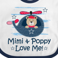 thumbnail image 4 of Inktastic Mimi and Poppy Love Me Grandchild Boys Baby Bib, 4 of 4