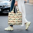 thumbnail image 5 of Xecao's Dachshund Dog Canvas Tote Bag is a versatile choice for women, serving as a stylish beach bag, shopping bag,and reusable grocery bag., 5 of 5