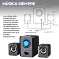 thumbnail image 2 of Bocinas para PC Computadora Auxiliar 2.1 Canales Subwoofer Blanco, 2 of 3