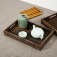thumbnail image 5 of Modern Design Solid Wood Serving Tray Set For Tea Table And Coasters. Medium, 5 of 8