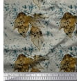thumbnail image 1 of Soimoi Georgette Viscose Fabric Leaves & Texture Decor Fabric Printed Yard 42 Inch Wide, 1 of 2