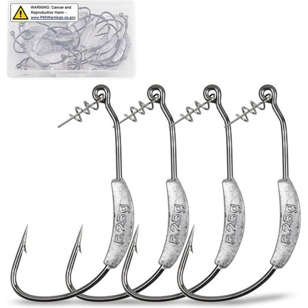 Fishing Weighted Hooks Swimbait Jig Hook with Twistlock Centering Pin Soft Plastic Worm Fishing Hooks
