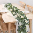 thumbnail image 5 of 5.9 Ft Artificial Eucalyptus Garland with Fake Rose for Table Centerpiece Wedding Arch Baby Shower Party Room Backdrop Decor, 5 of 5